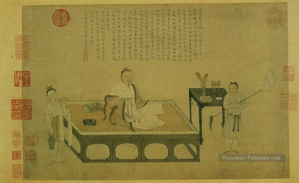 ni Zan s Portrait 1542 ancienne Chine encre Peintures à l'huile